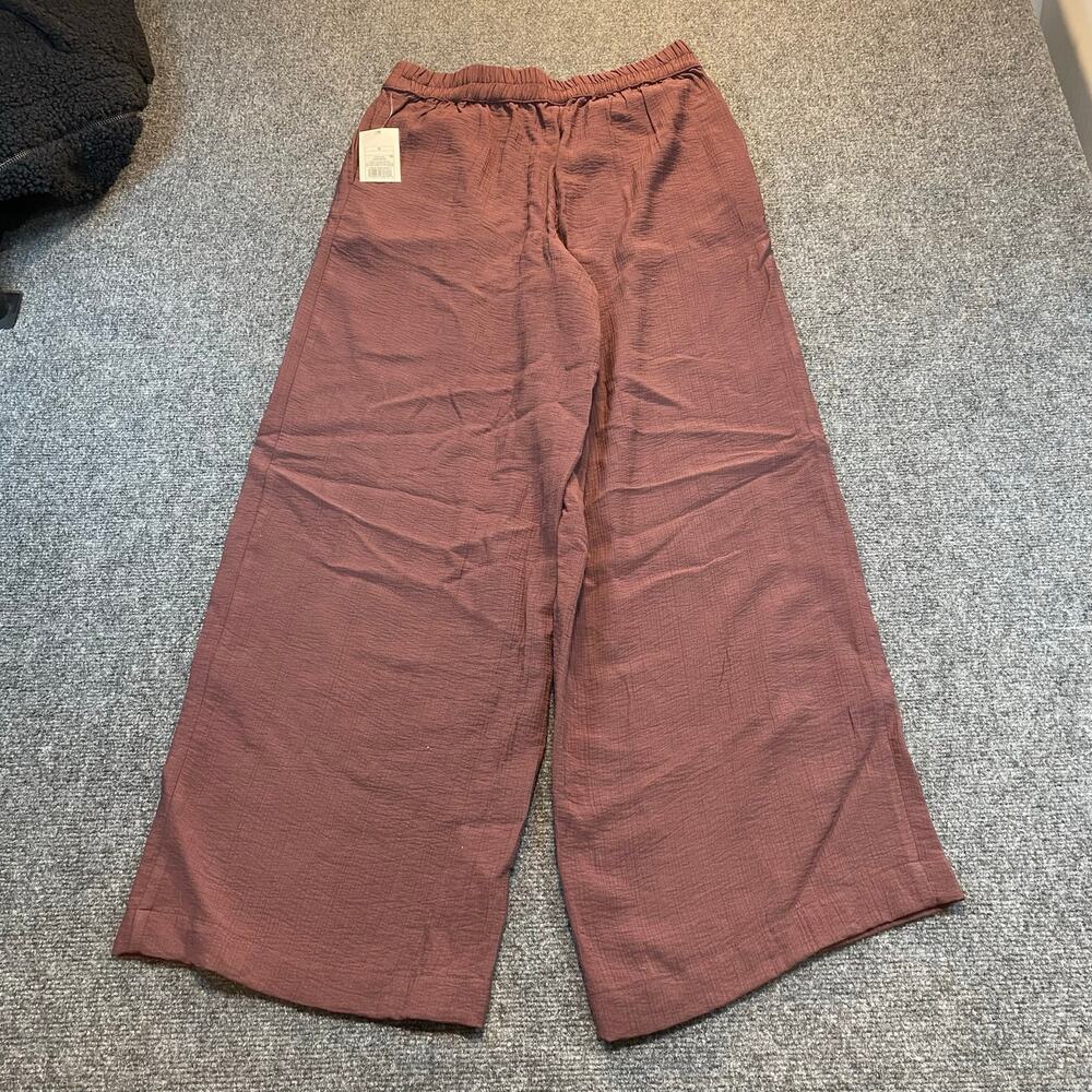 A New Day Linen Blend Wide Leg Culottes Pants Small Wide Leg Flowy Brown NWT - Picture 5 of 7